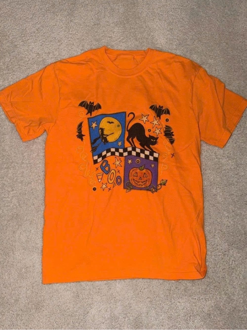 Halloween Graphic Tee - Orange Men’s Shirt
